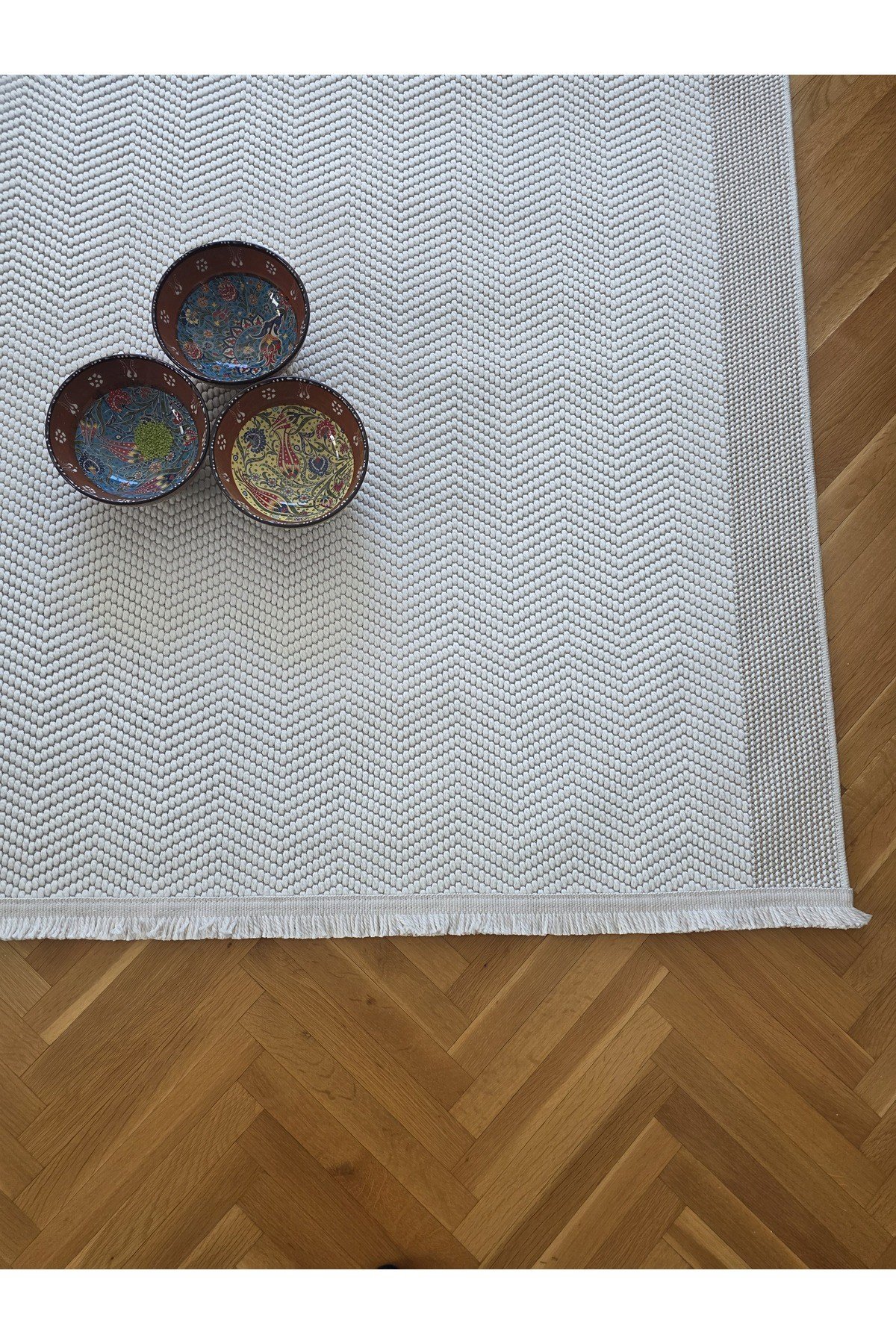 Lara 01 Krem Bej Sisal İskandinav Extra Yumuşak Özel Kesim Kolay Temizlenen Salon Koridor Halısı