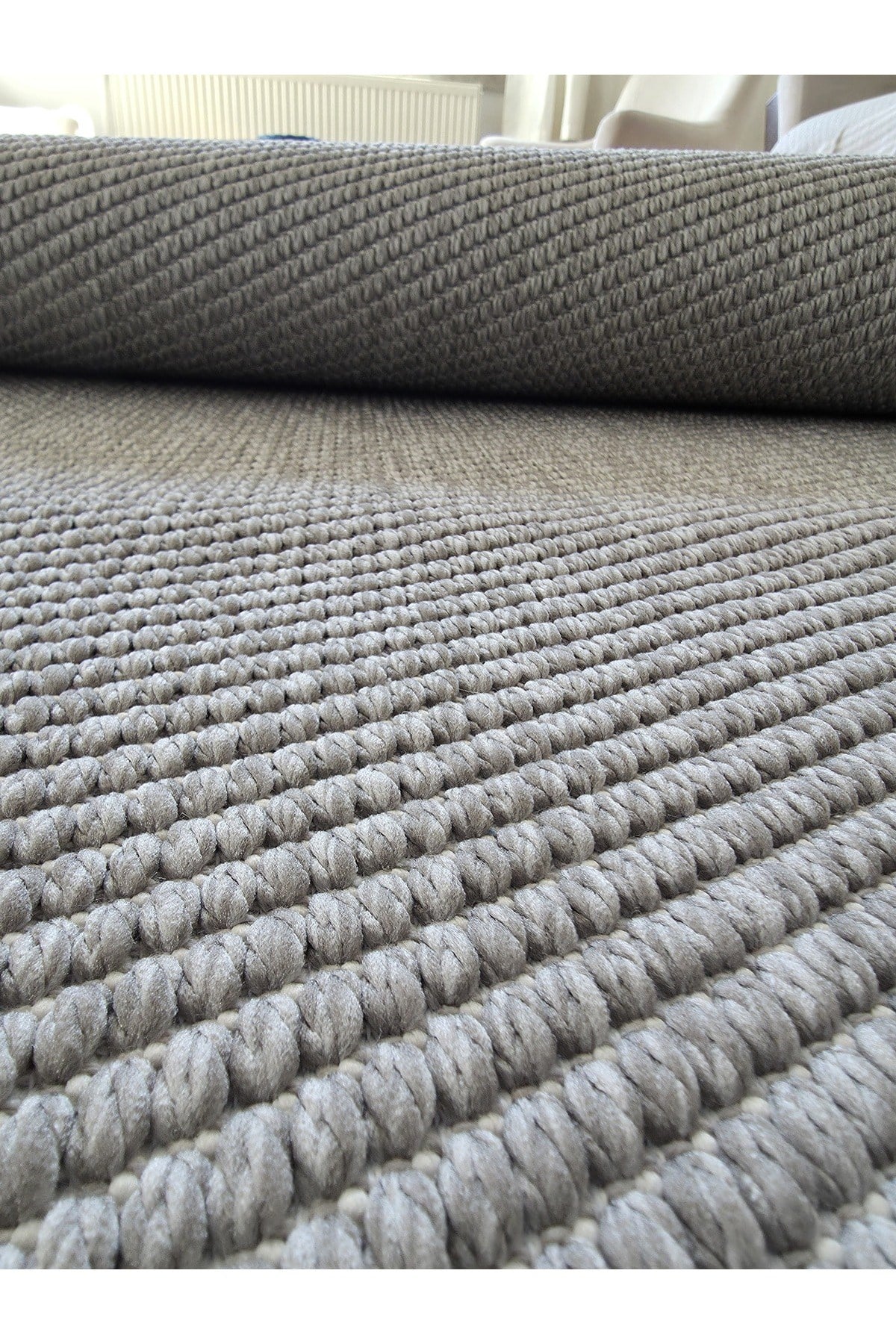 Lara 04 Gri Sisal İskandinav Extra Yumuşak Özel Kesim Kolay Temizlenen Salon Koridor Halısı