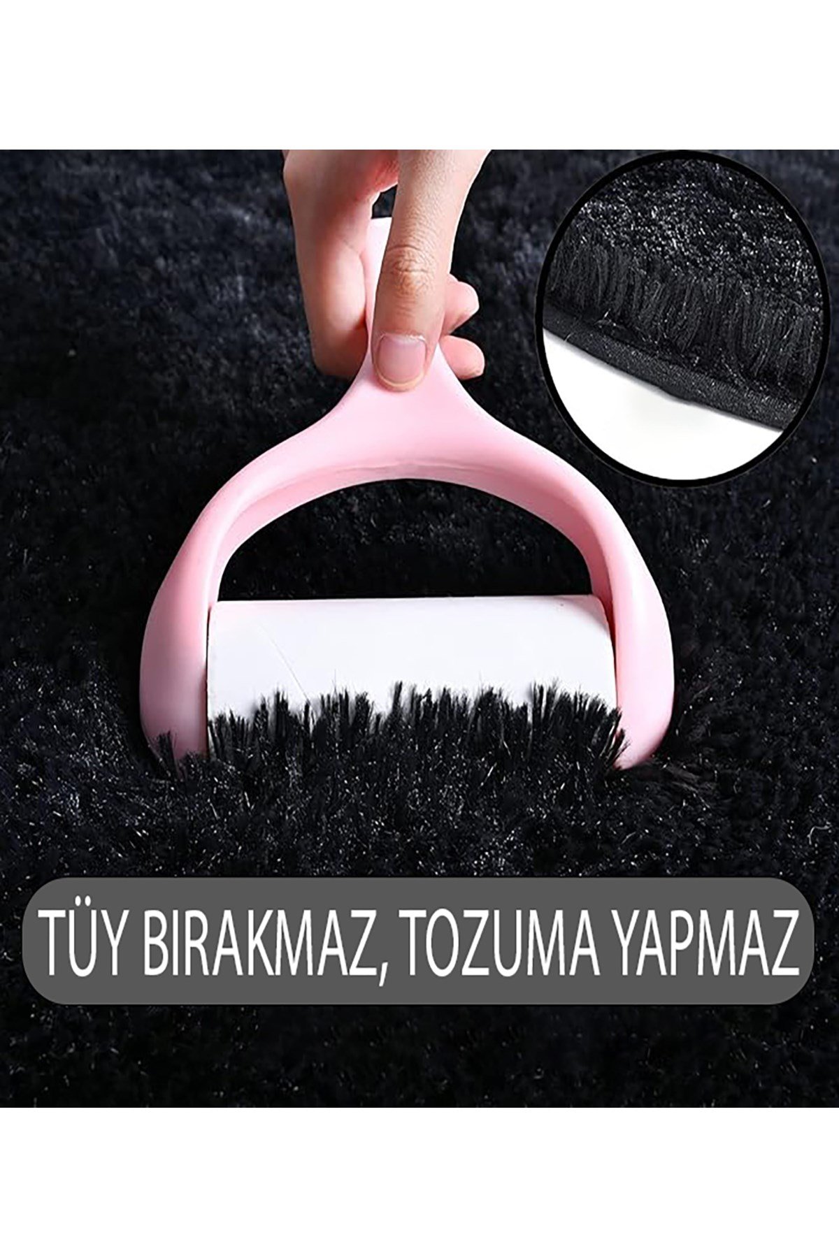 Siyah Post Peluş Halı Yolluk Yumuşak Tüylü Puffy Kaymaz Özel Taban Dekoratif Yıkanabilir Modern