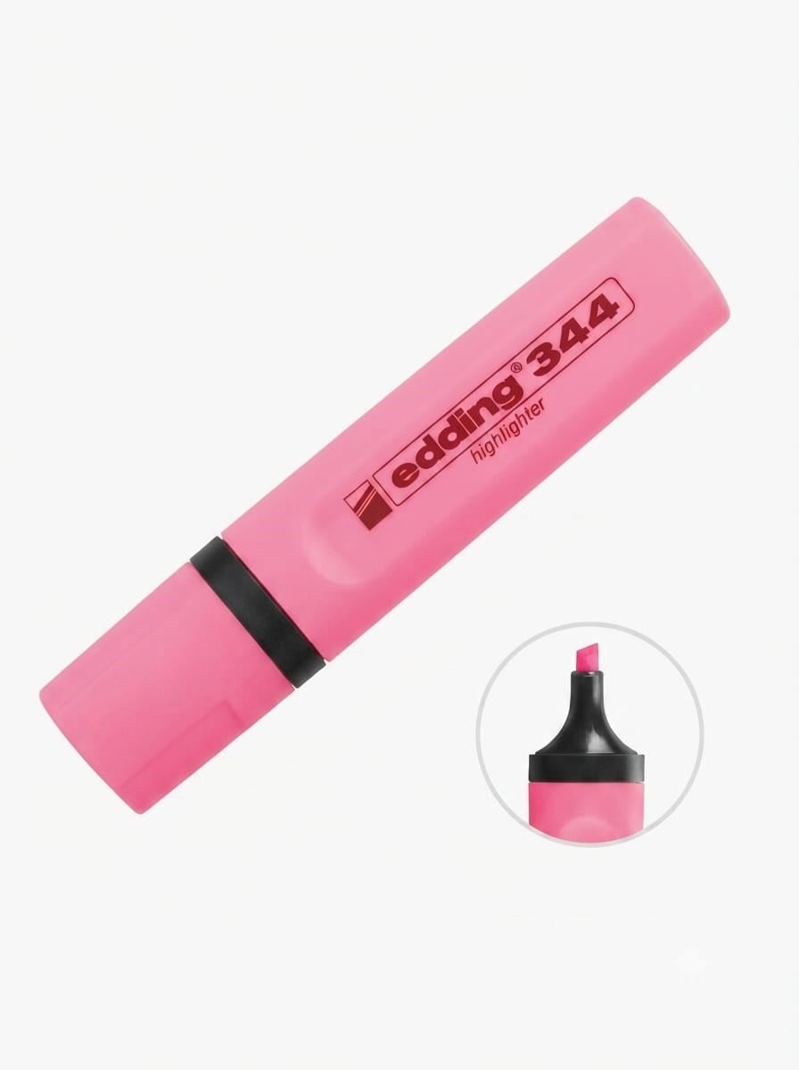 Edding 344 Fosforlu Kalem Pembe