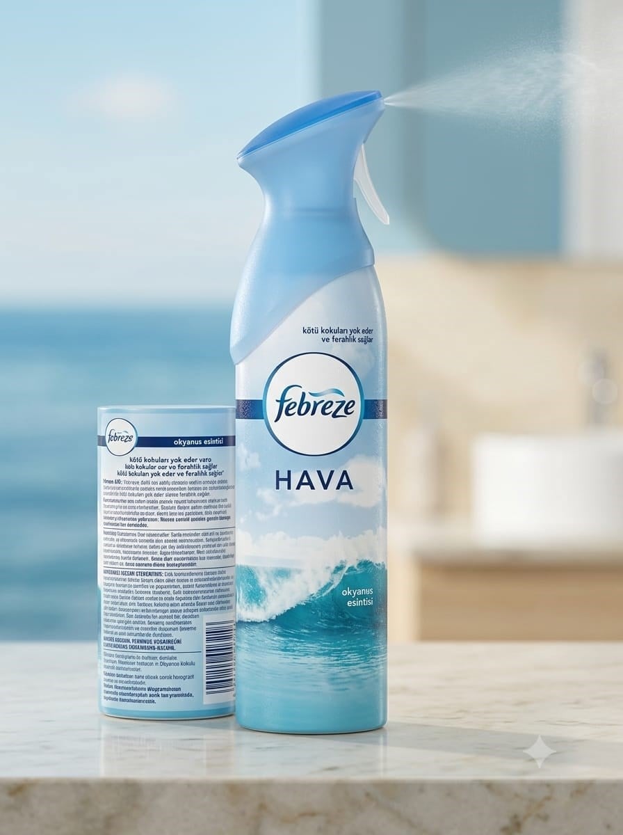 Febreze Hava Ferahlatıcı Sprey Oda Kokusu Okyanus Esintisi 185 ml