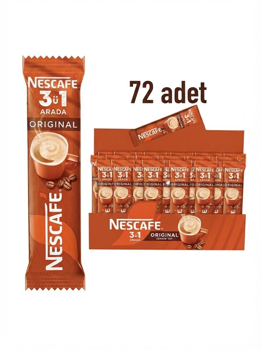 Nescafe 3'ü 1 Arada Kahve 17,5 g 72'li
