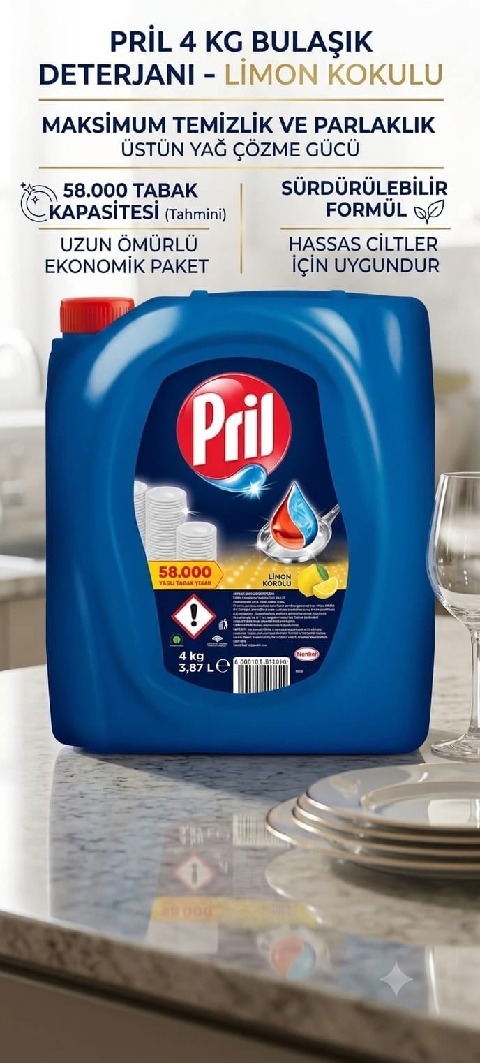 Pril 4 kg sıvı bulaşık deterjanı