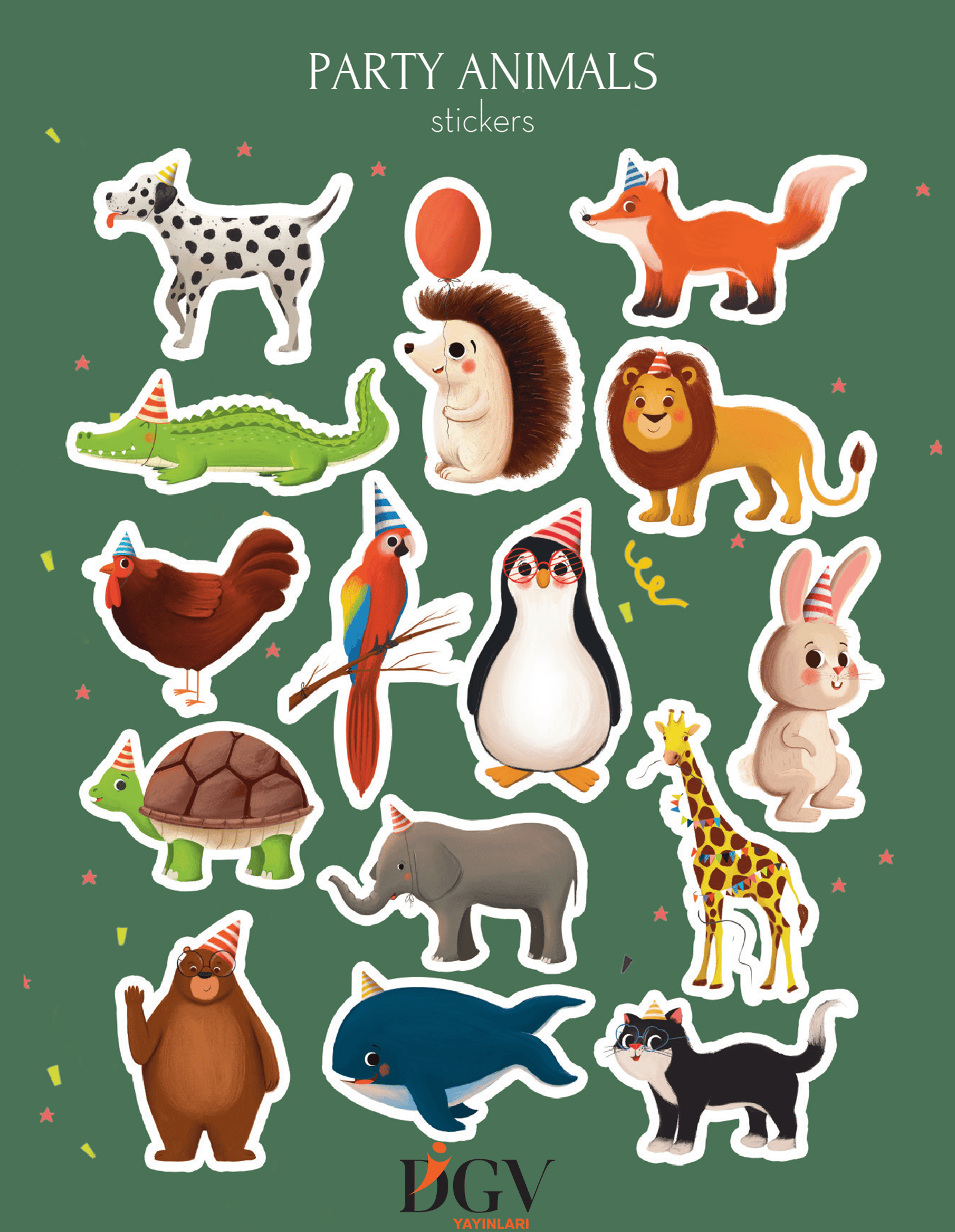 PARTY ANIMALS-WILD JUNGLE STICKER SETİ