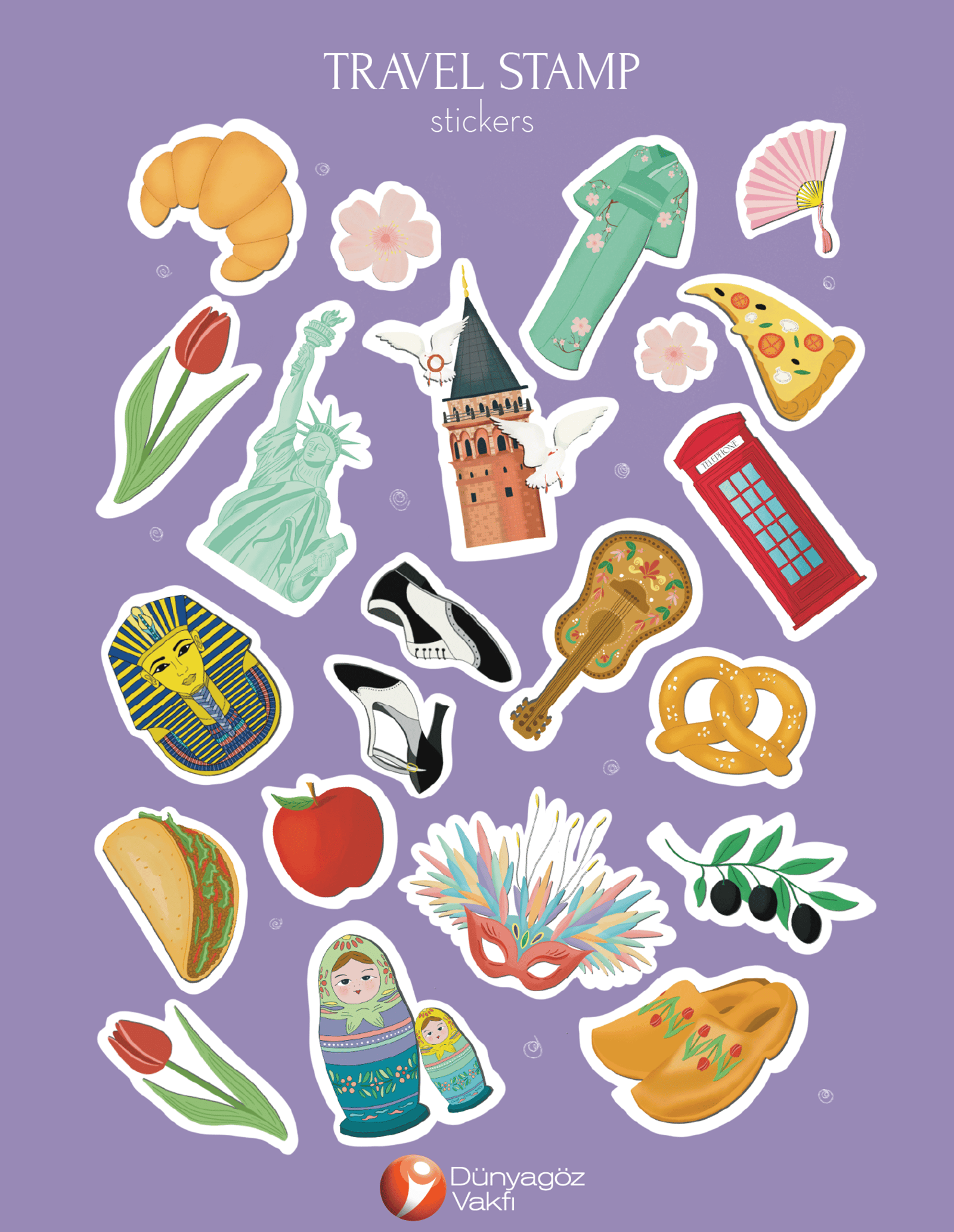 TRAVEL STAMP STCIKER SETİ