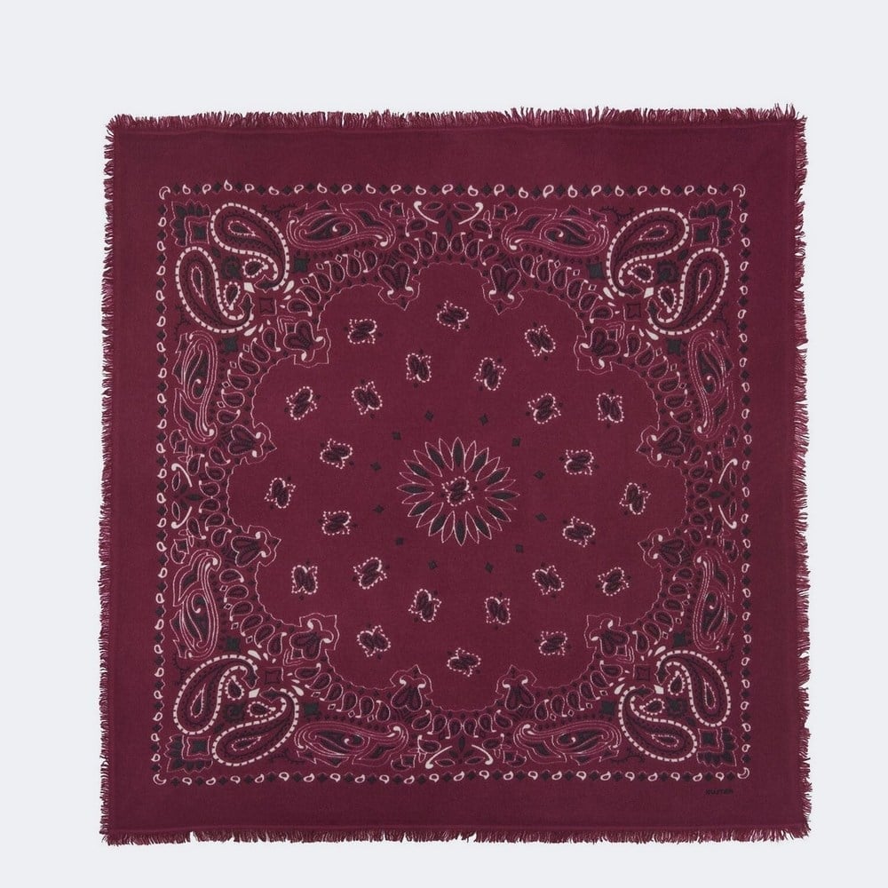 Large Bandana Hachiko Printed Cashmere