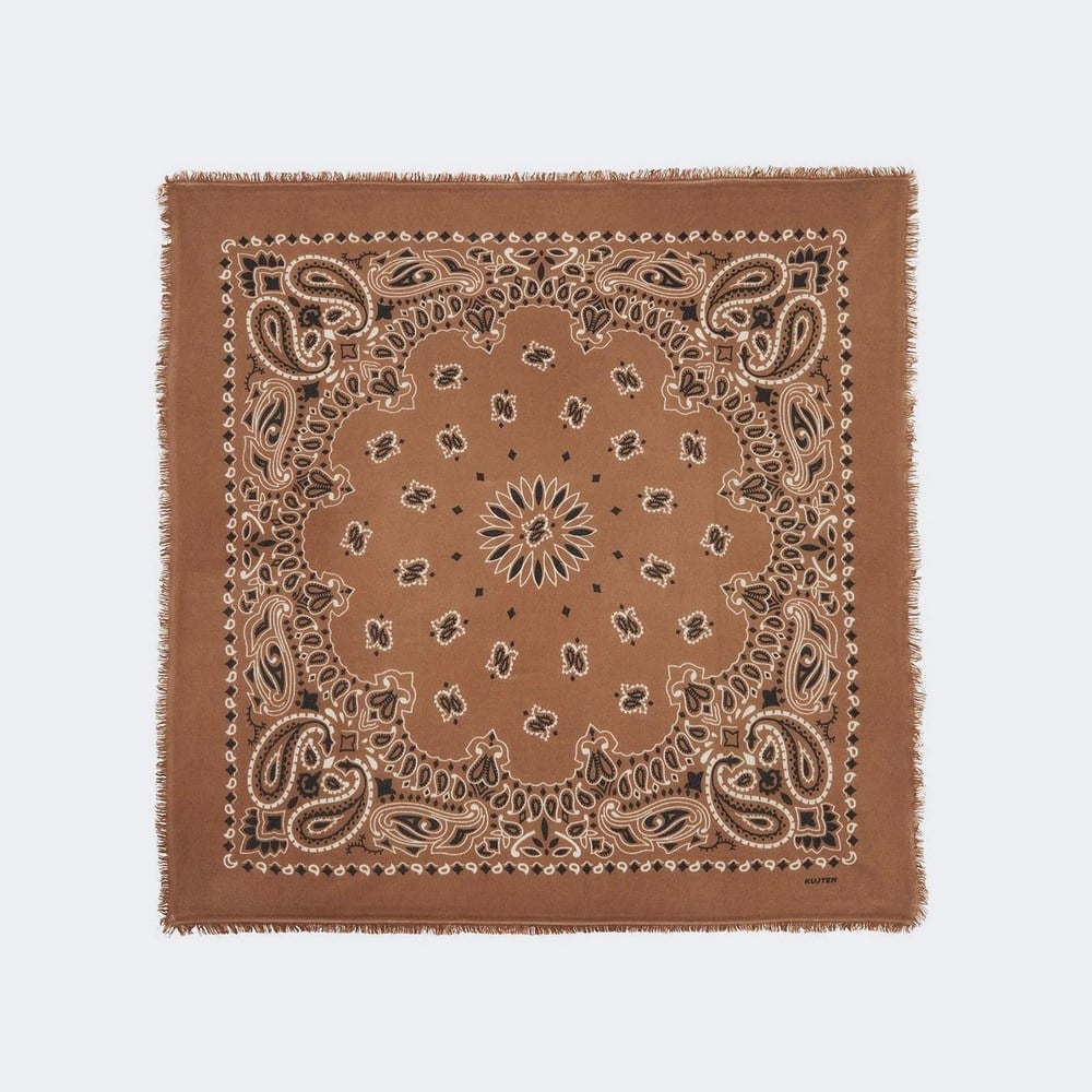 Large Bandana Hachiko Printed Cashmere