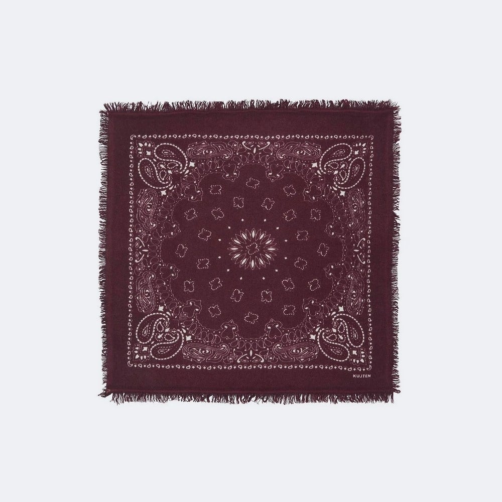 Large Bandana Hachiko Printed Cashmere