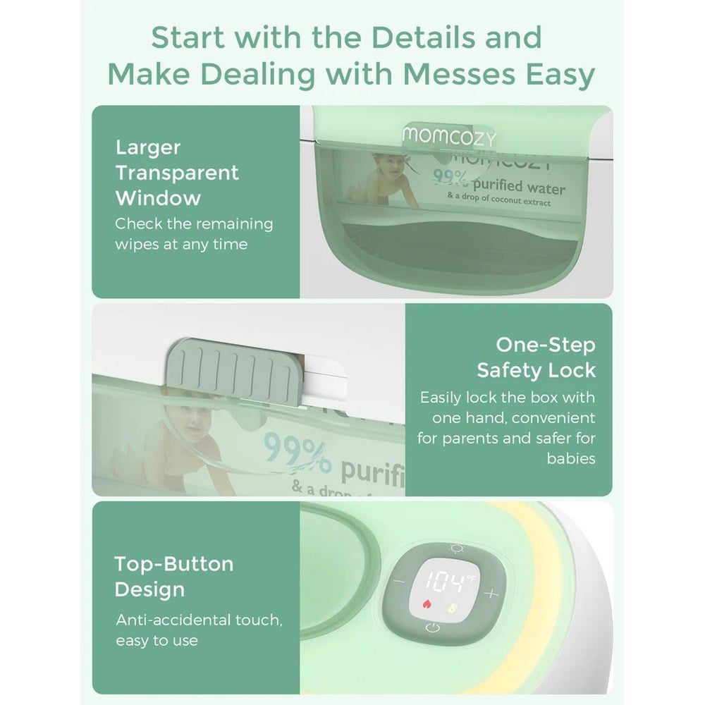 New Large Capacity Baby Wipe Warmer Compatible with 100pcs