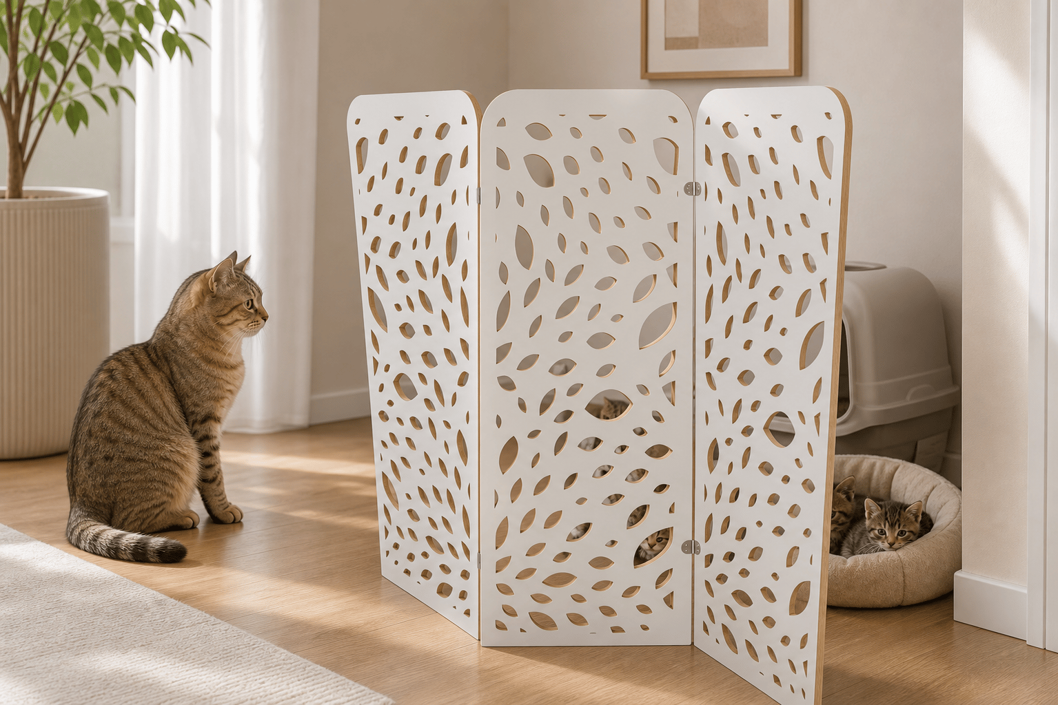 Gada Kedi Seperatörü  S-1 Beyaz Renkte 3 Kanatlı  