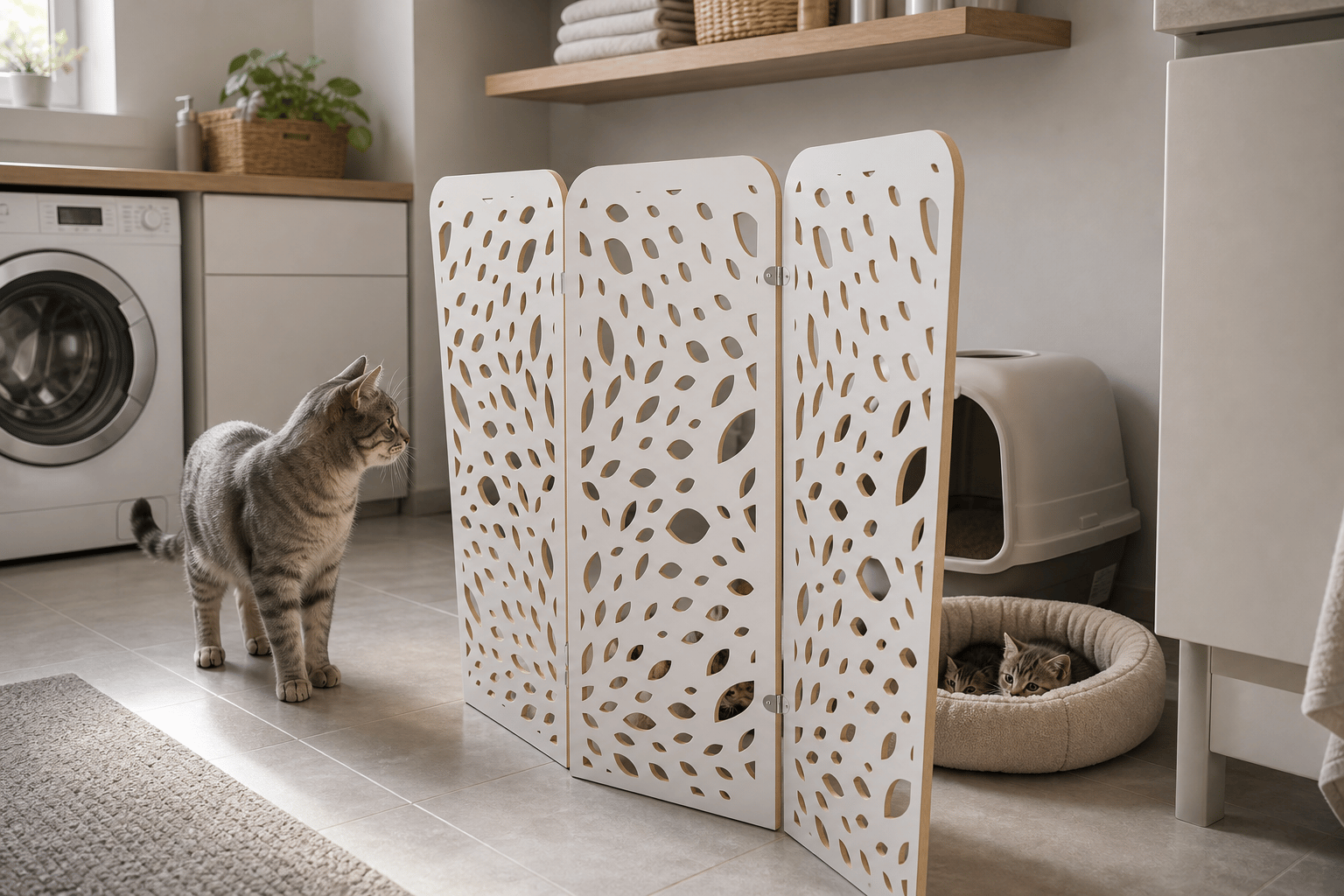 Gada Kedi Seperatörü  S-1 Beyaz Renkte 3 Kanatlı  