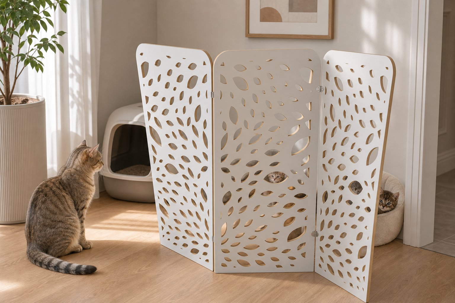 Gada Kedi Seperatörü  S-1 Beyaz Renkte 3 Kanatlı  