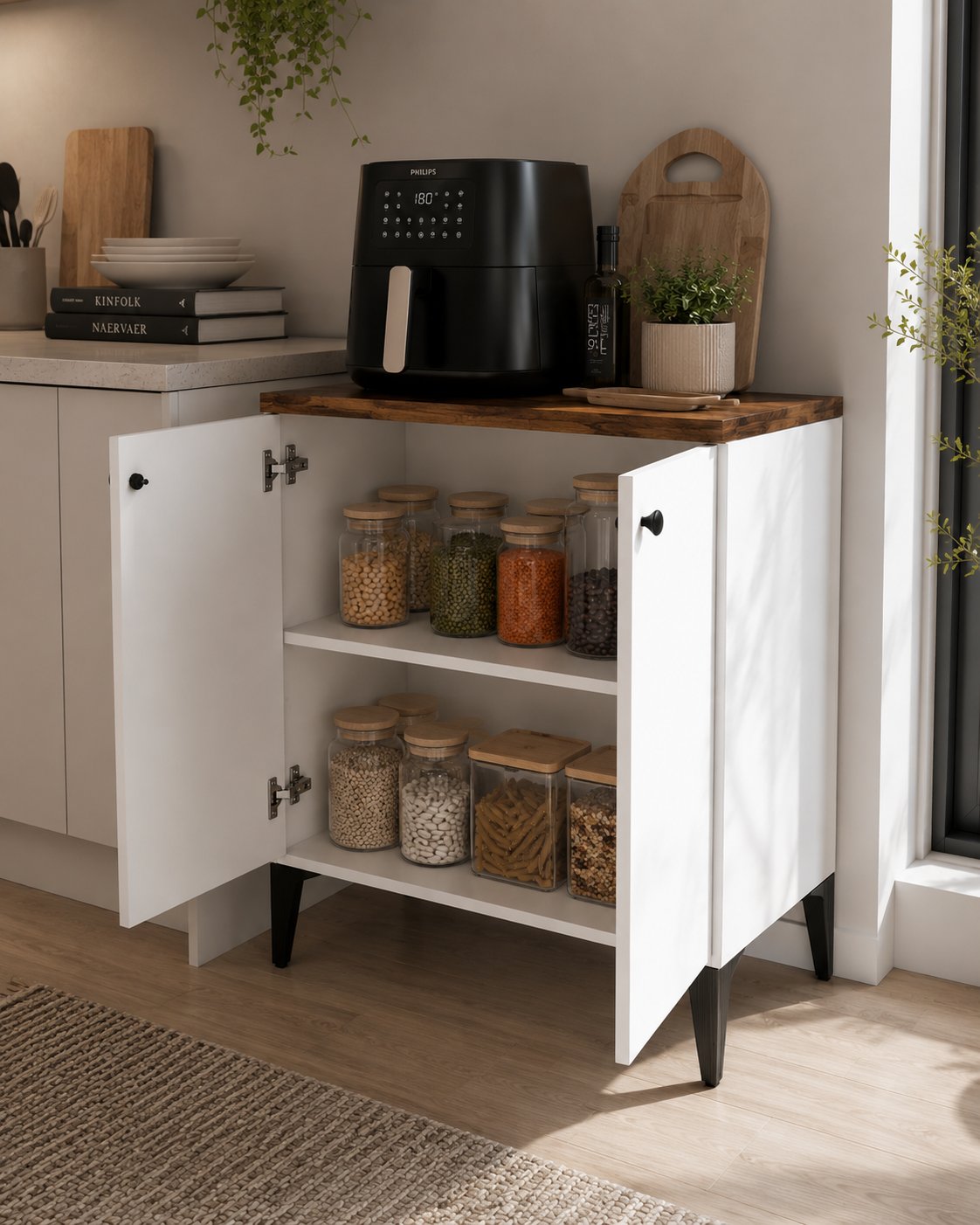 Gani Home Sare Mutfak Dolabı 2 Kapaklı Çok Amaçlı Dolap