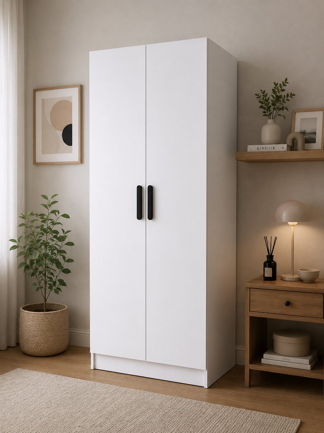 Gani Home SELEN 2 Kapaklı Gardırop M-3  | Modern Elbise Dolabı