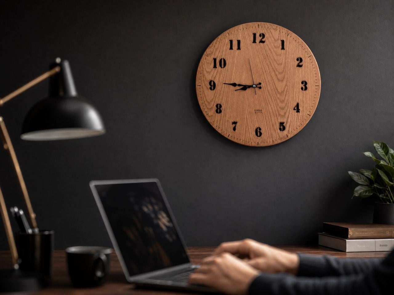 GaniHome Gani Home Arapça Rakamlı Meşe Duvar Saati Ev Dekorasyonu Hediyelik saat eşya kurumsal hediyelik ürünler