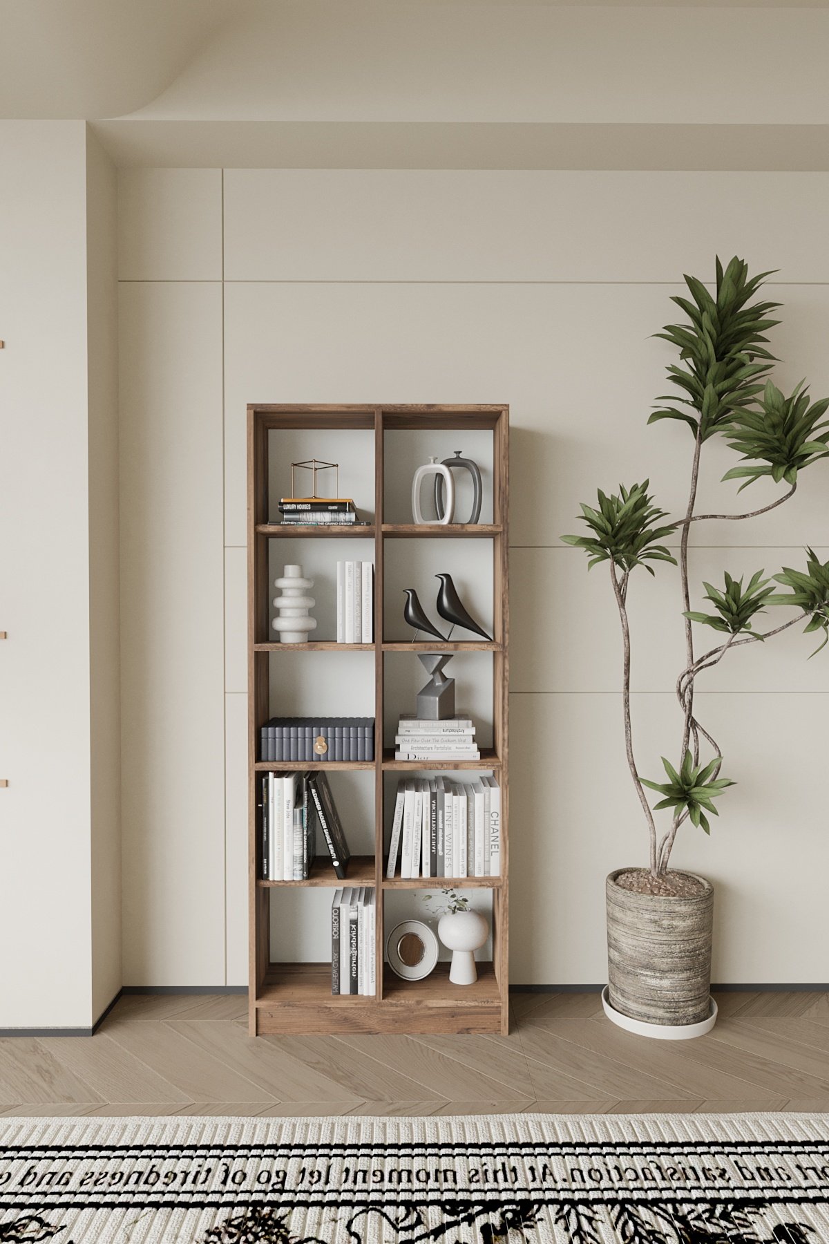 Linea Kitaplık Kapaklı 8 Raf