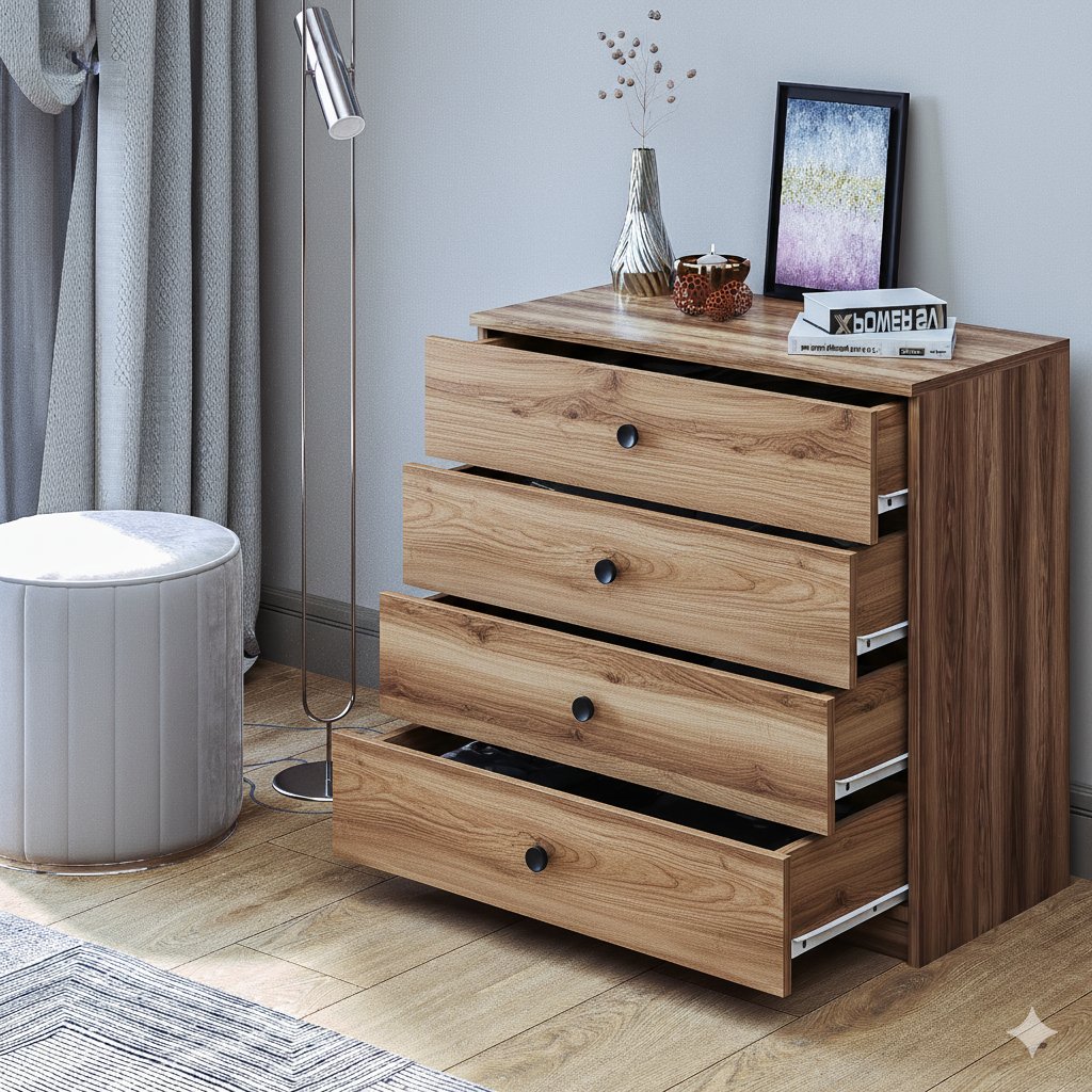Linea Şifonyer 4 Çekmece 80 cm