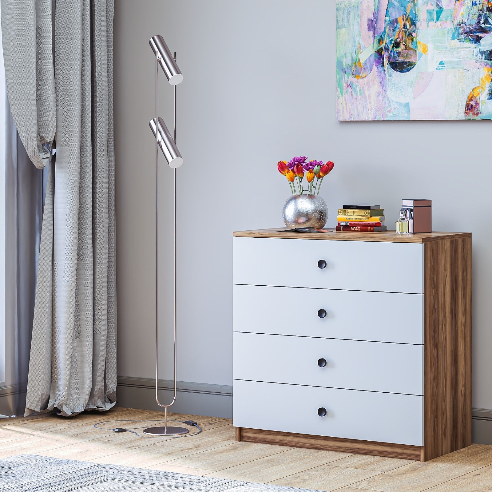 Linea Şifonyer 4 Çekmece 80 cm