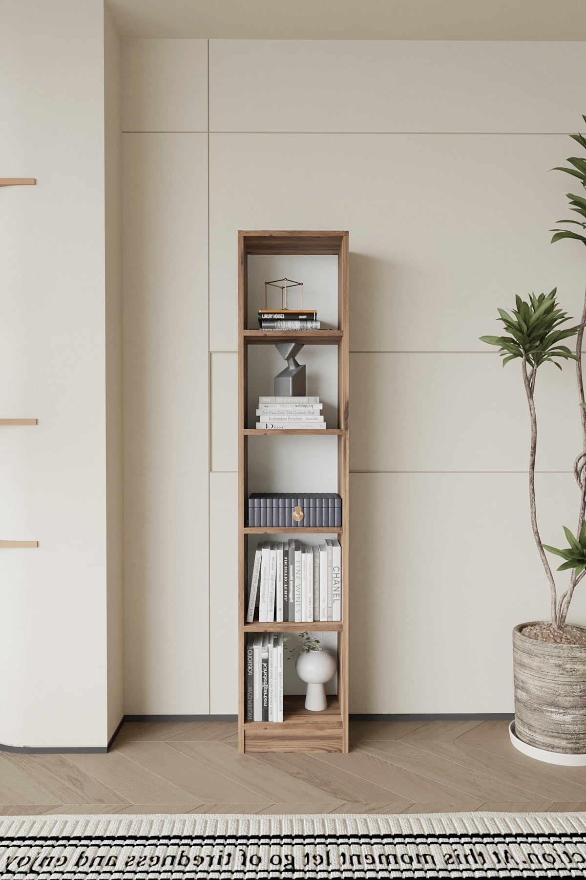 Linea Slim Kitaplık 5 Raflı