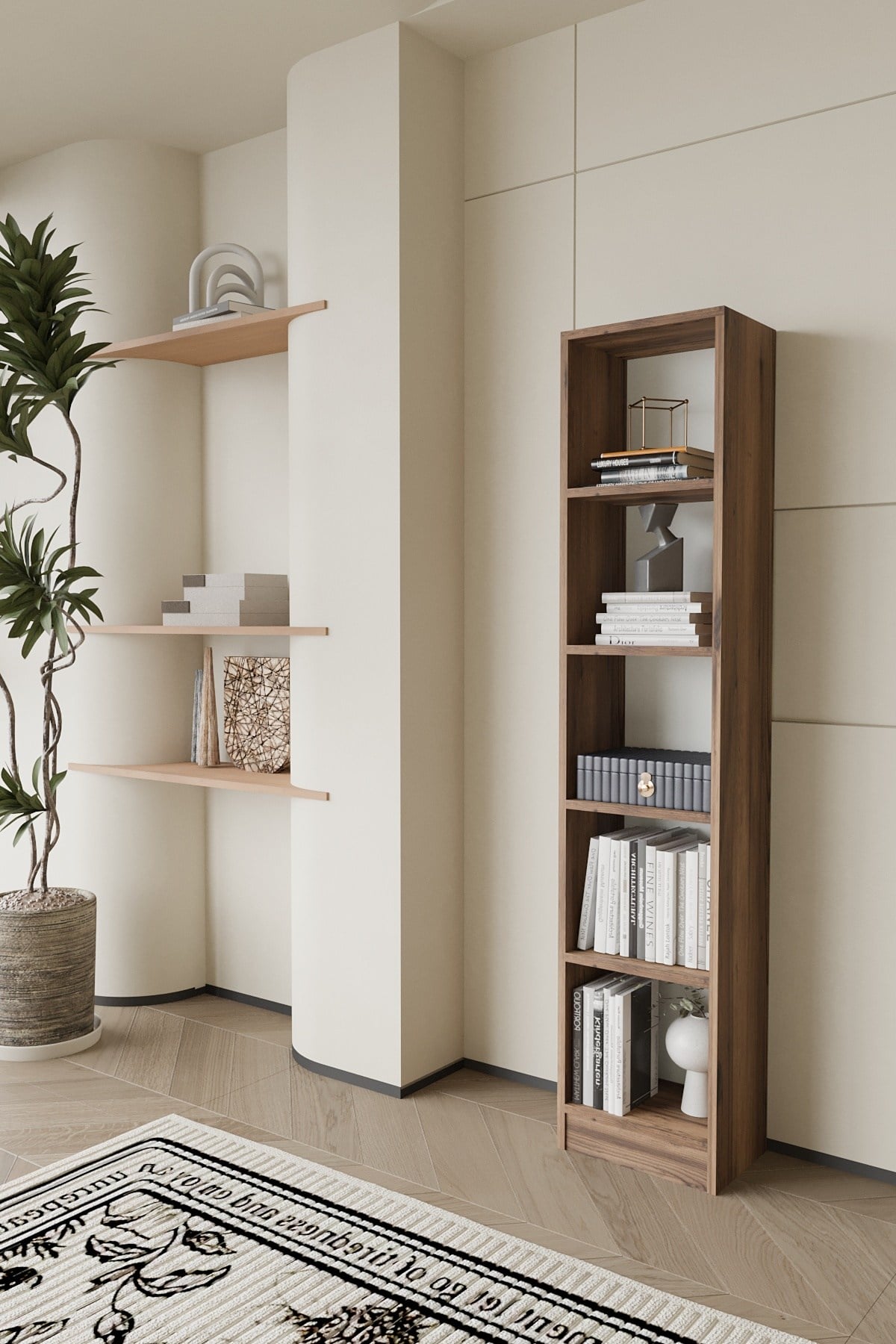 Linea Slim Kitaplık 5 Raflı