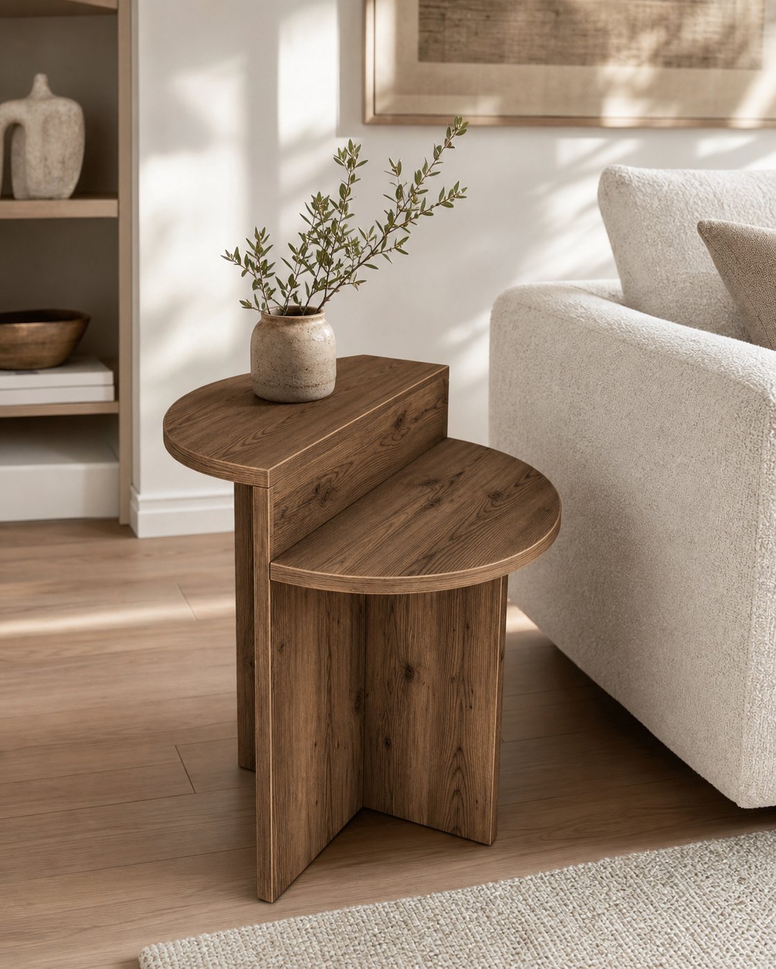 Luna Yan Sehpa Oval Hatlı 