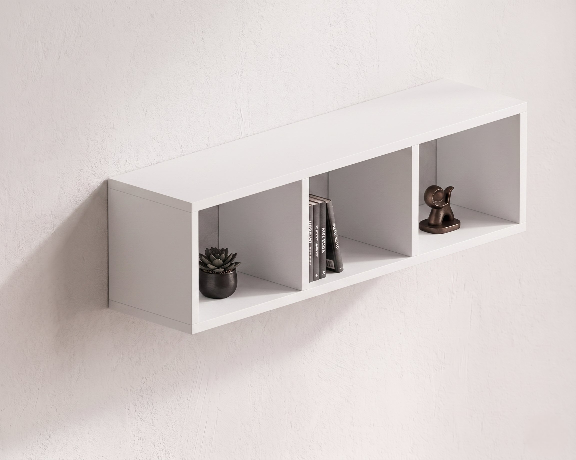 Vira Box Duvar Rafı 90 cm Dekoratif Kitaplık ve Duvar Rafı