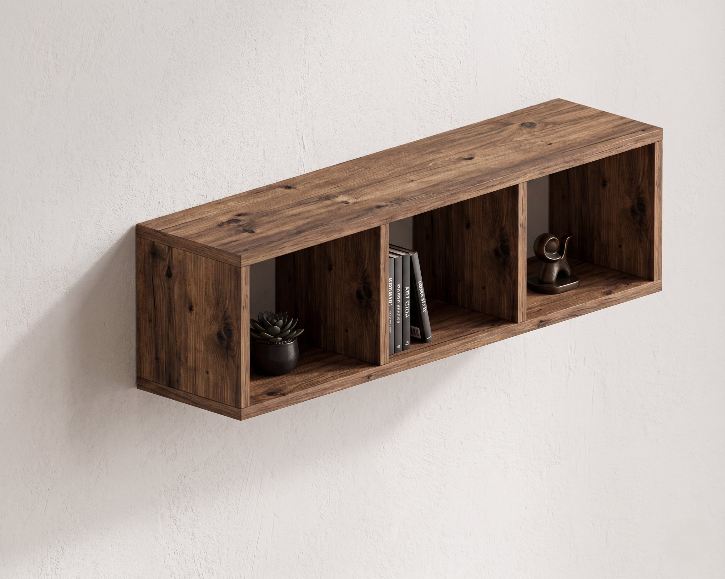 Vira Box Duvar Rafı 90 cm Dekoratif Kitaplık ve Duvar Rafı