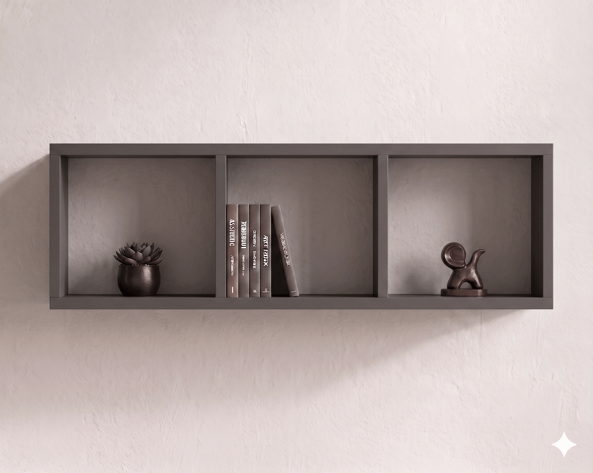 Vira Box Duvar Rafı 90 cm Dekoratif Kitaplık ve Duvar Rafı