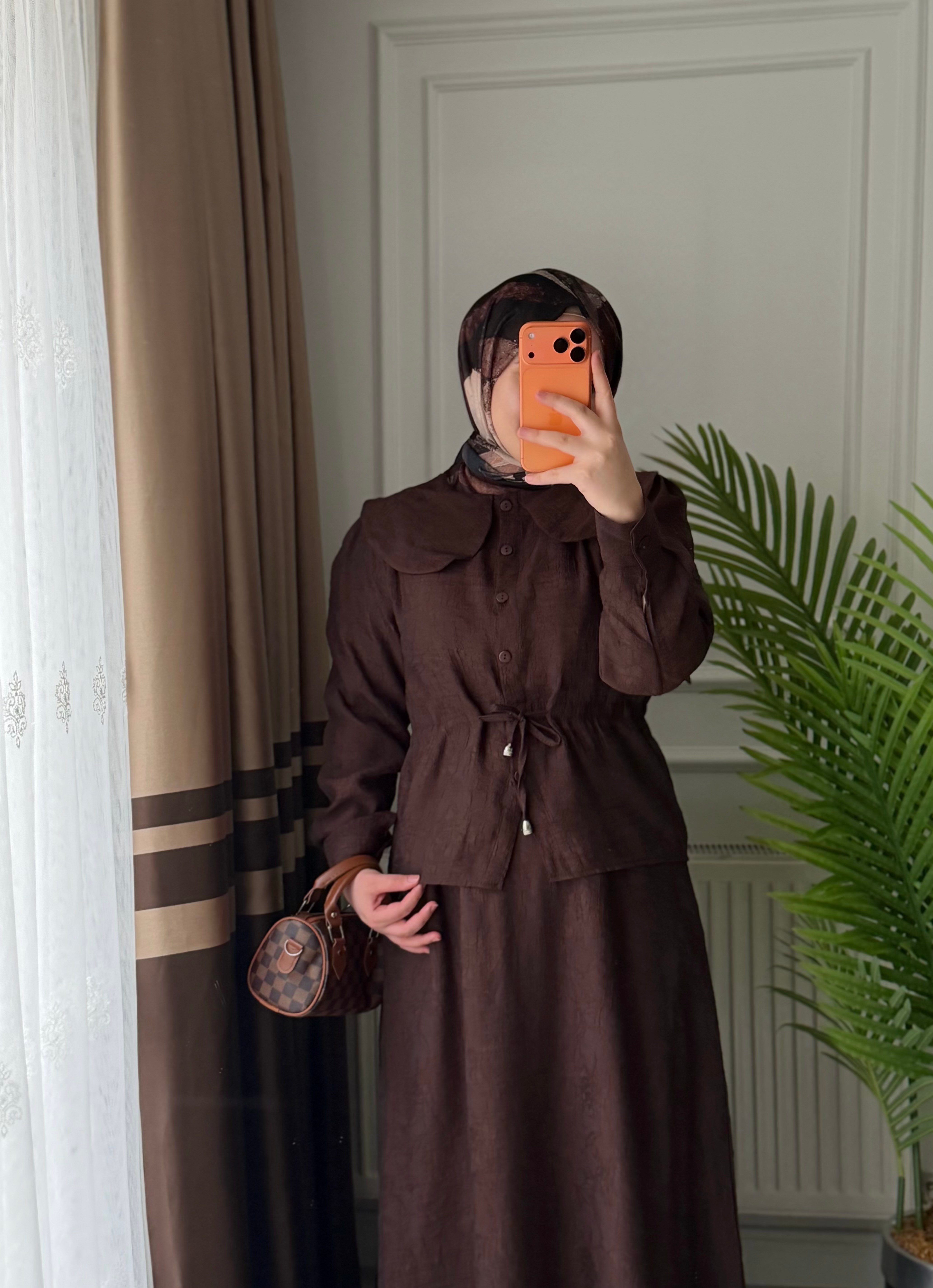 Açelya Takım - Kahverengi