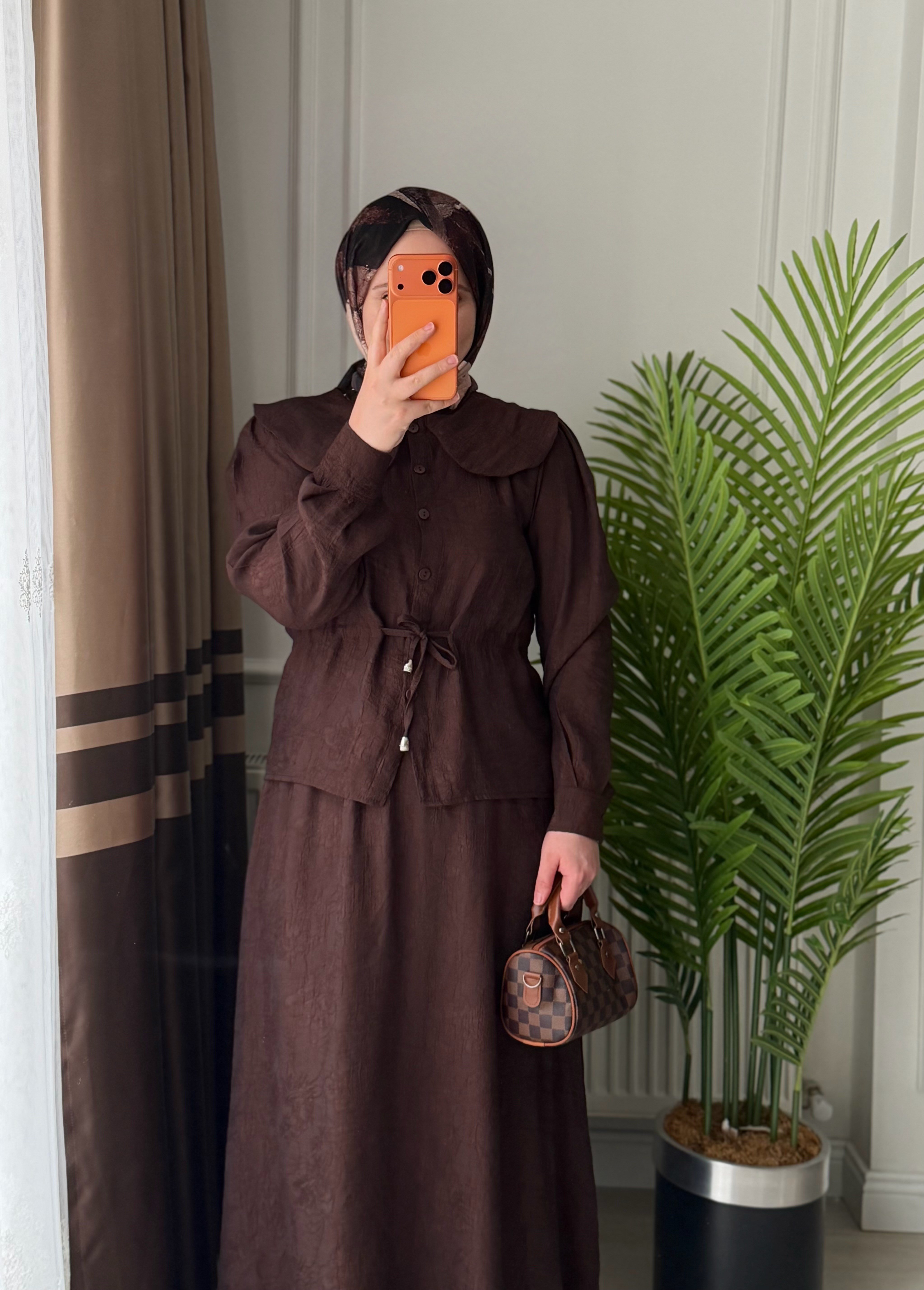 Açelya Takım - Kahverengi