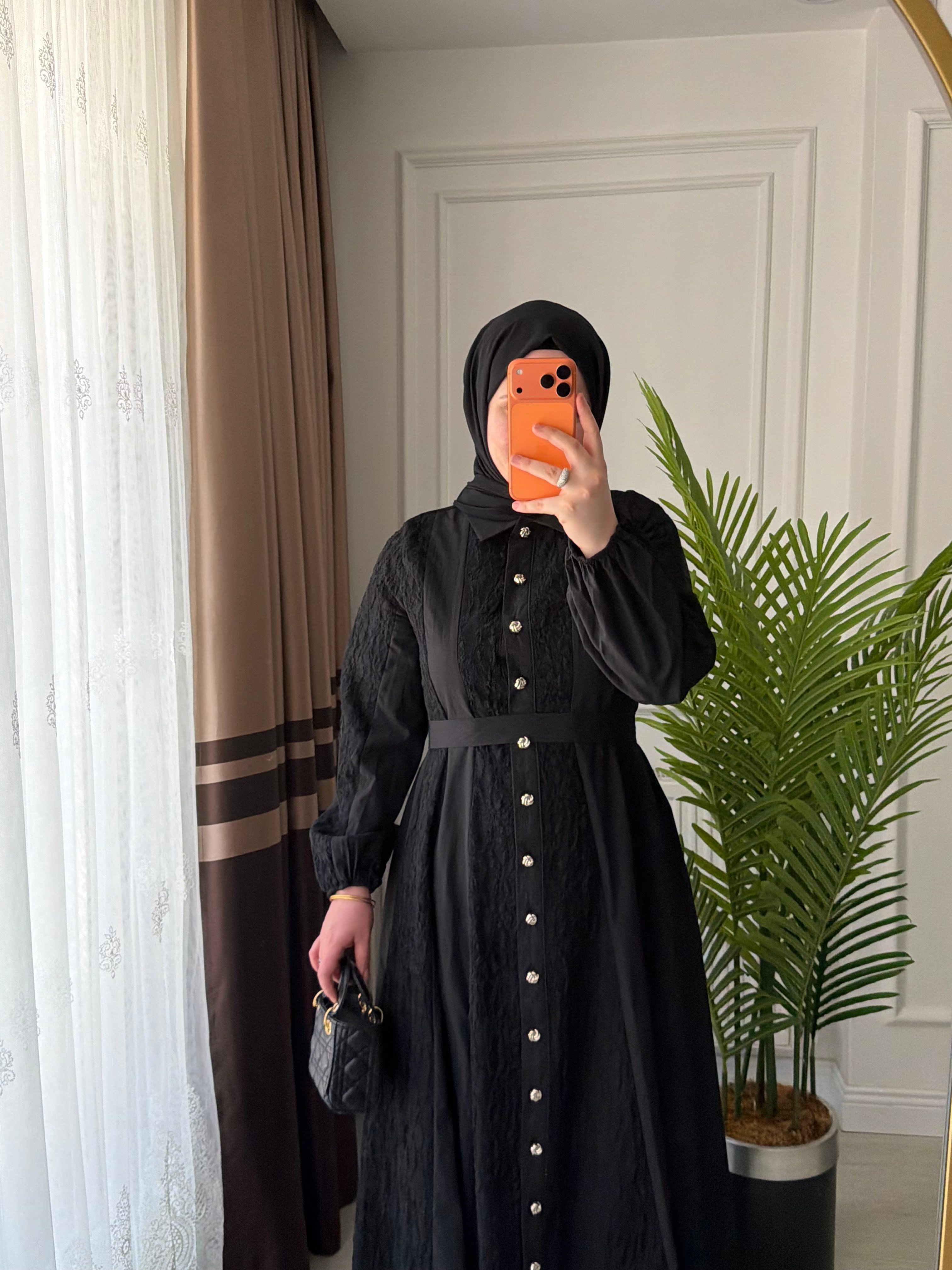 Monaşa Elbise - Siyah