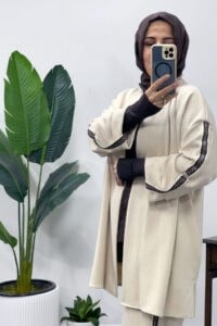 SHENAY Oysho Krem İkili Takım Tunik - Krem