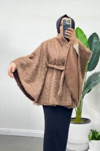 SHENAY Peluş Ceket - Kahve