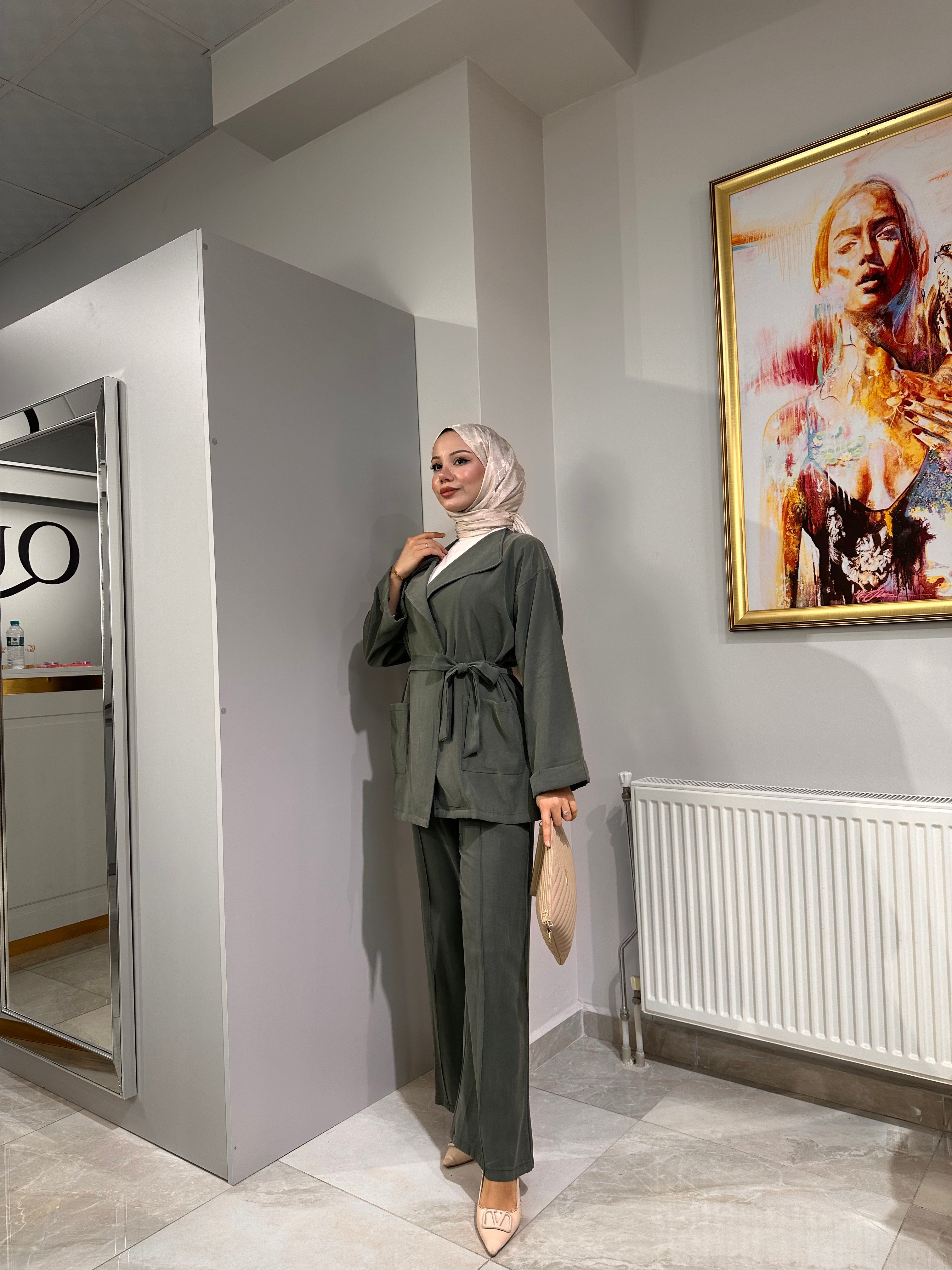 SHENAY Üçlü Takım - Haki