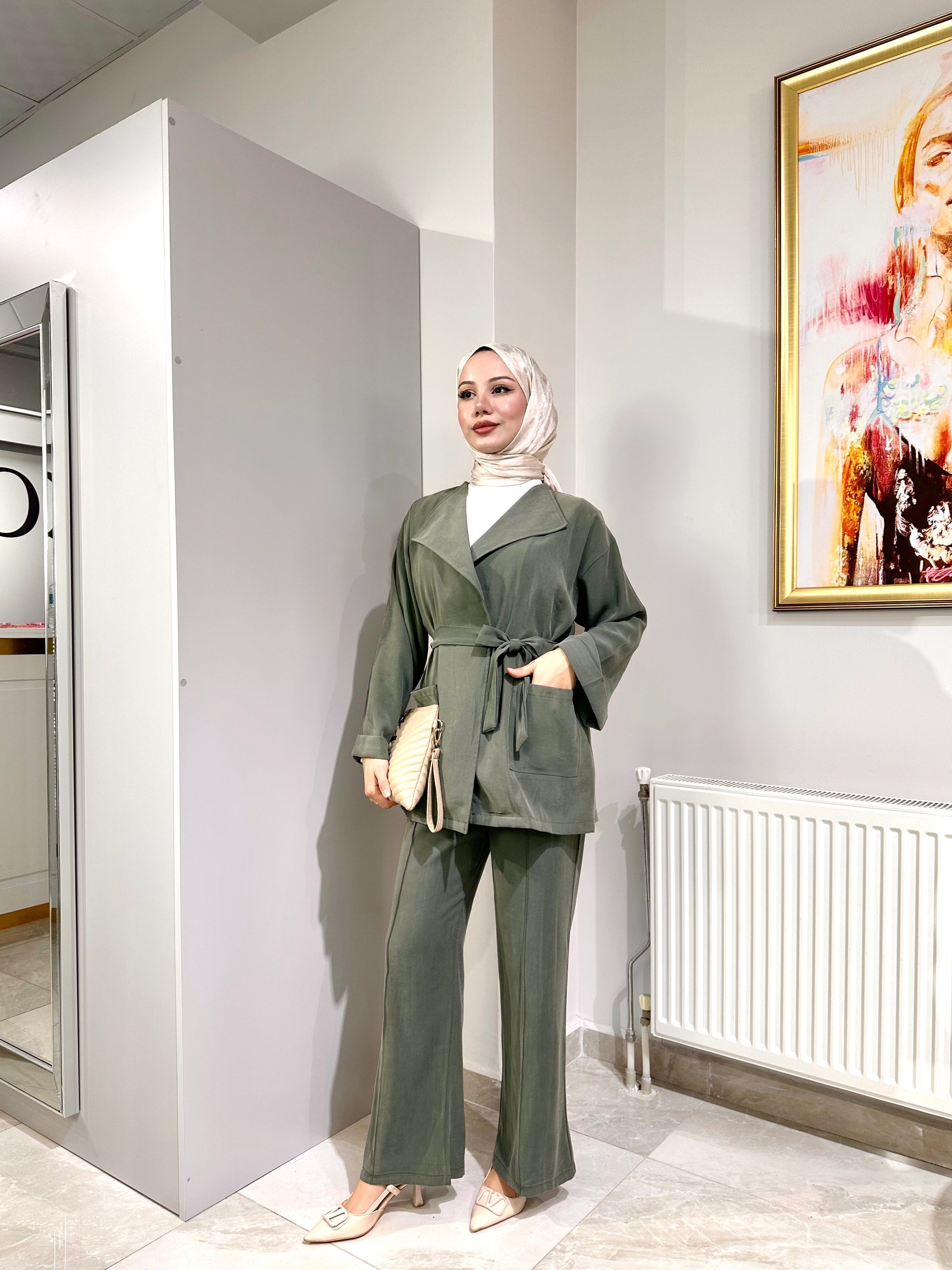SHENAY Üçlü Takım - Haki