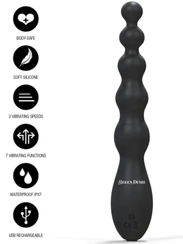 NOXXX Obsidian Solid Boncuklu Anal Şarjlı Vibratör