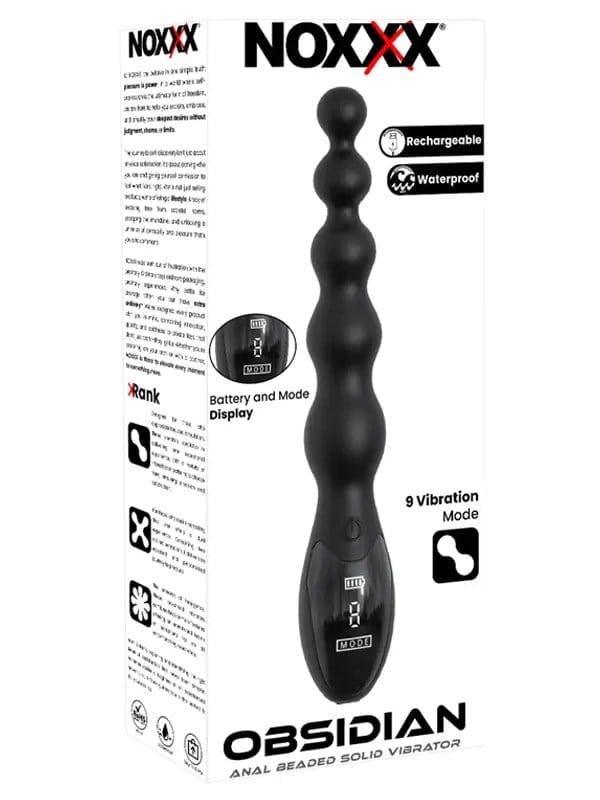 NOXXX Obsidian Solid Boncuklu Anal Şarjlı Vibratör