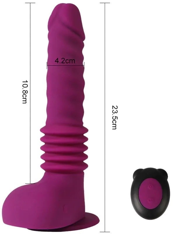 SHEQU Isaiah Thrusting İleri Geri Hareketli Uzaktan Kumandalı Şarjlı Vibratör