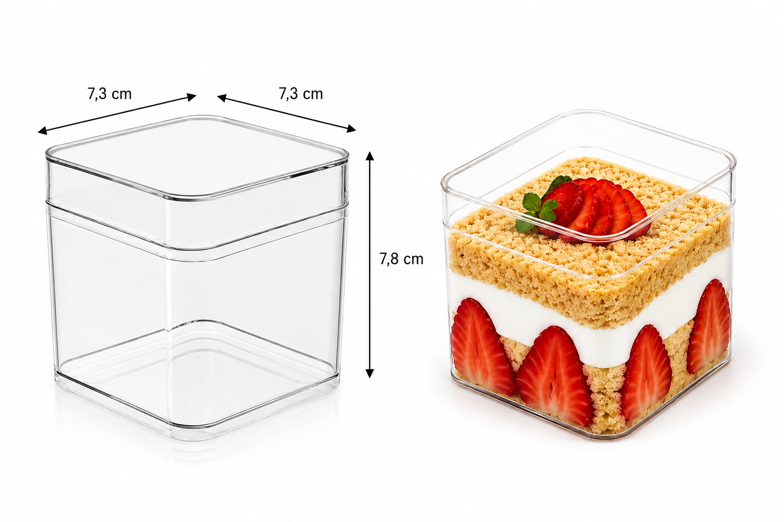 250 cc Kristal Moderna Kapaklı Kutu (MAY282) – 12’li Paket