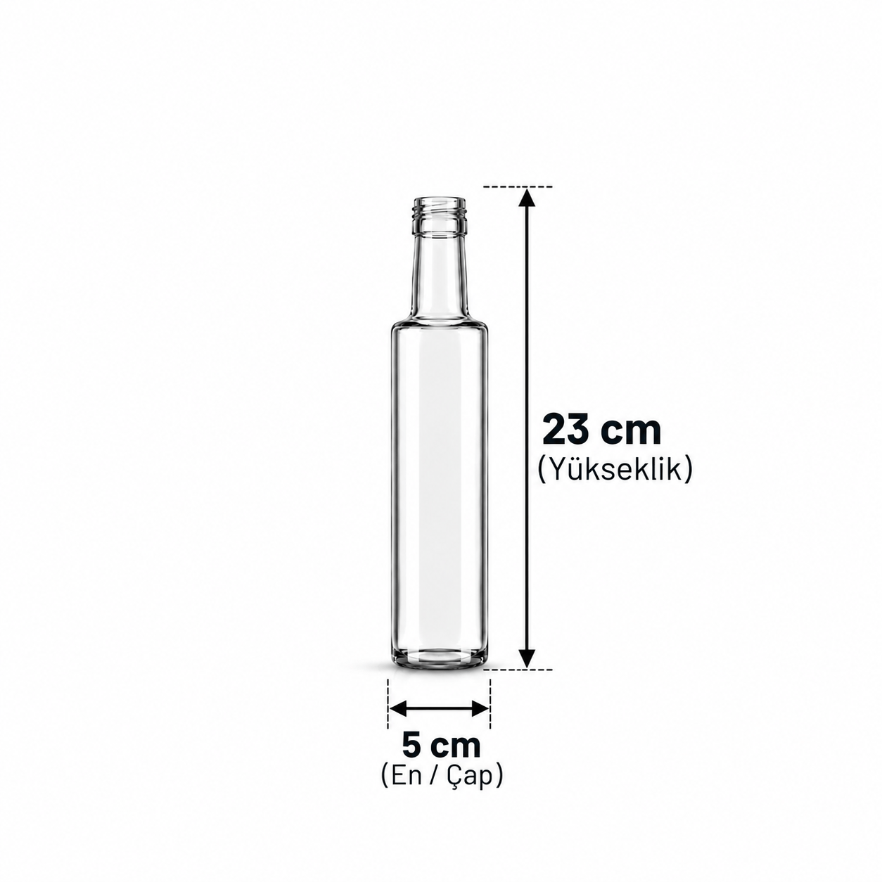 250 ML Renksiz Dorica Cam Şişe (ŞŞC 121125) 63'lü Koli