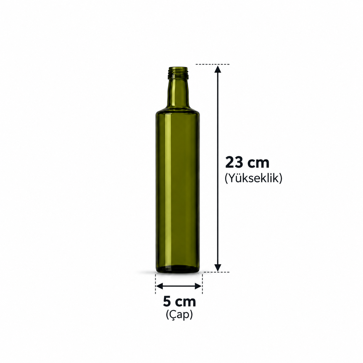 250 ML Yeşil Dorica Cam Şişe (ŞŞC 121125) 63'lü Koli
