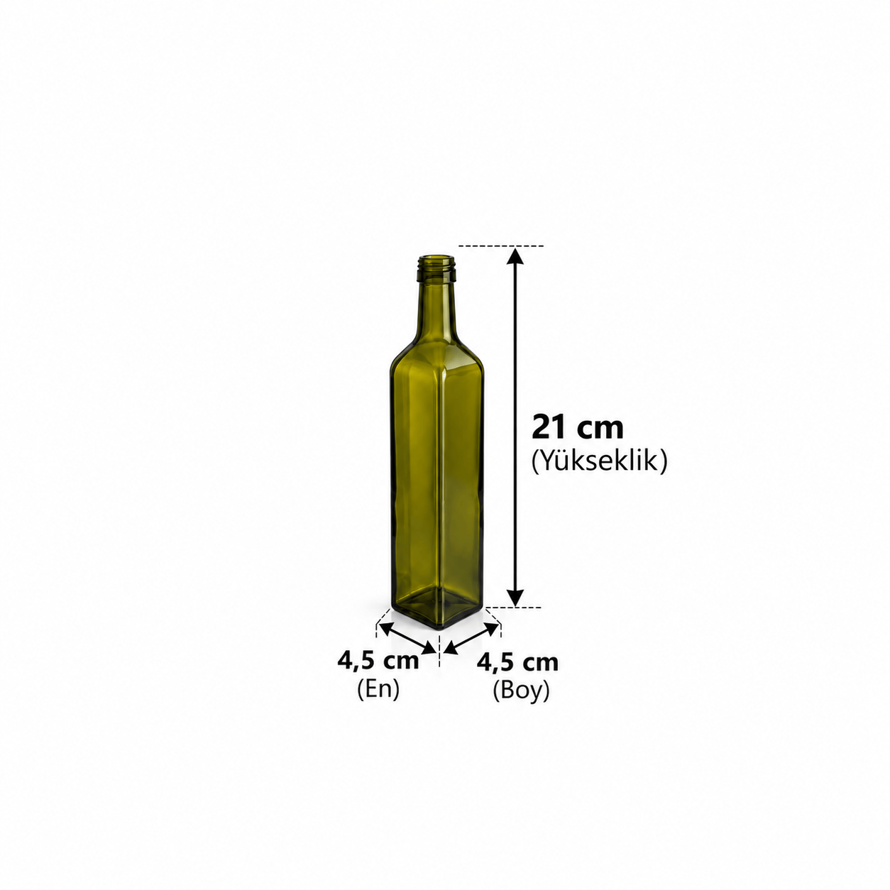 250 ML Yeşil Marasca Cam Şişe (ŞŞC 120825) 63'lü Koli
