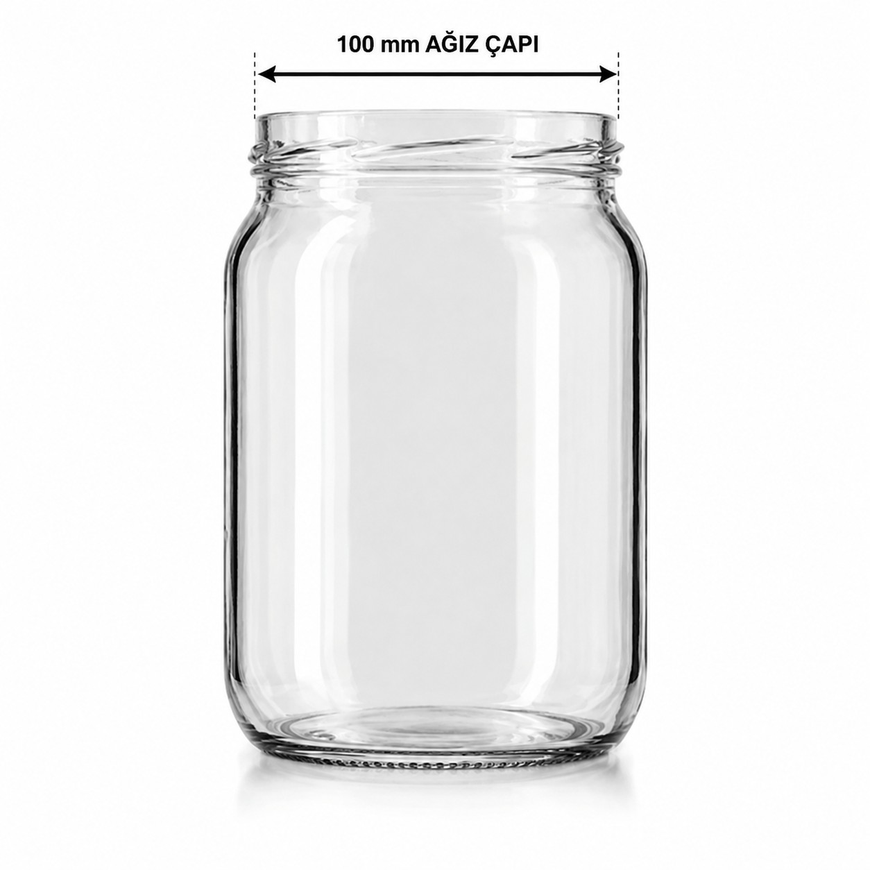 3000 ml Cam Kavanoz T0100 Renksiz (8'li Koli)