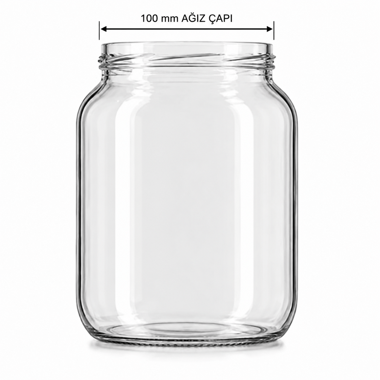 5000 ml Cam Kavanoz T0100 Renksiz (6’lı Koli)