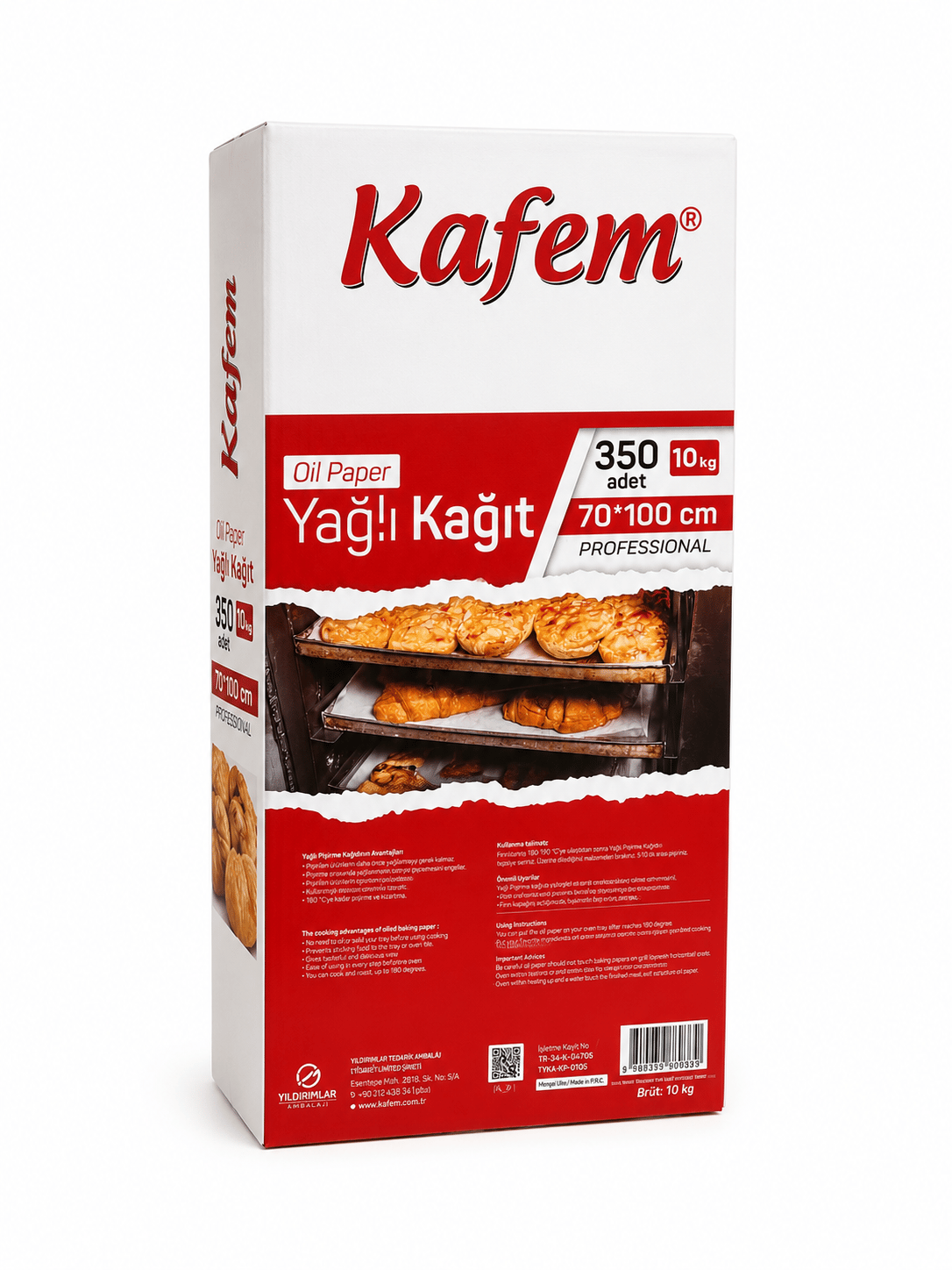 70*100 CM Pişirme Kağıdı Kafem 350'li Paket 10 Kg