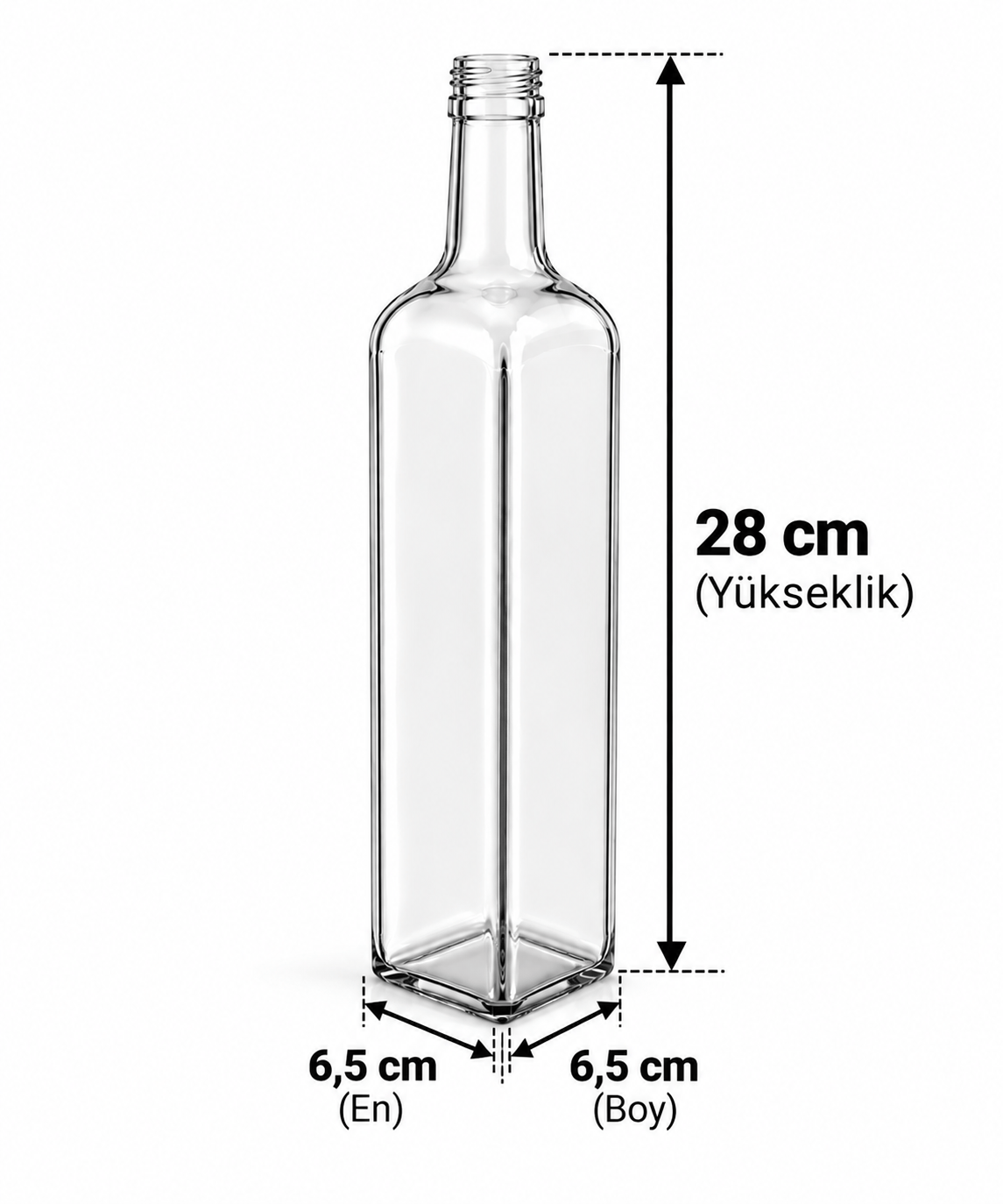 750 ML Renksiz Marasca Cam Şişe (ŞŞC 120675) 30'lu Koli