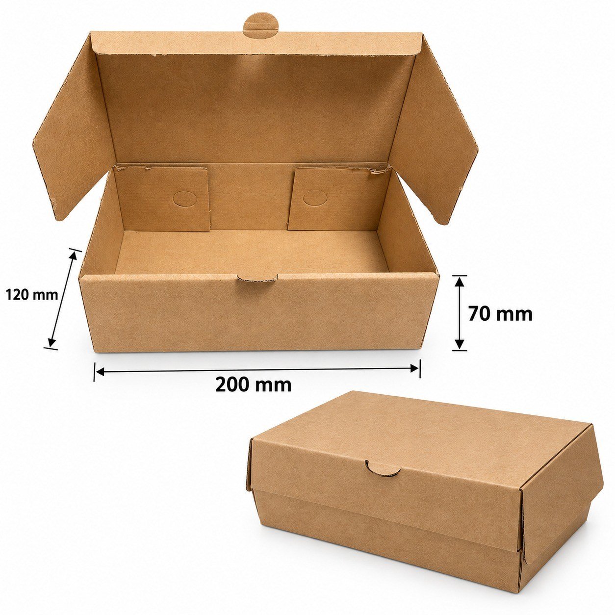 Hamburger Kutusu Kraft 200*120*70mm