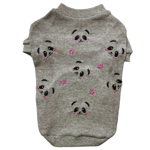 PINK PANDA - GRİ KAŞKORSE BASIC SWEATSHIRT