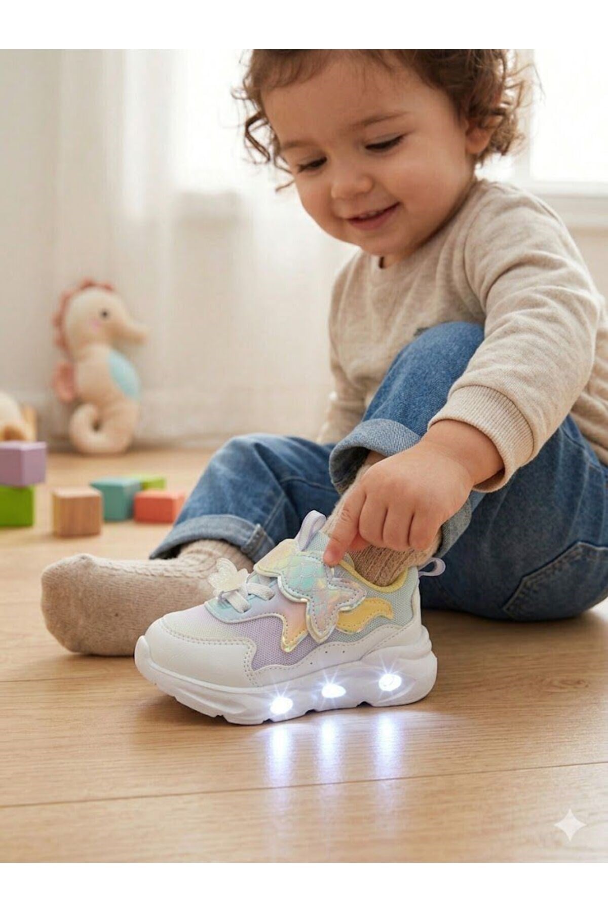 Arıa Ortopedik Kız Bebek Işıklı Rahat Sneaker