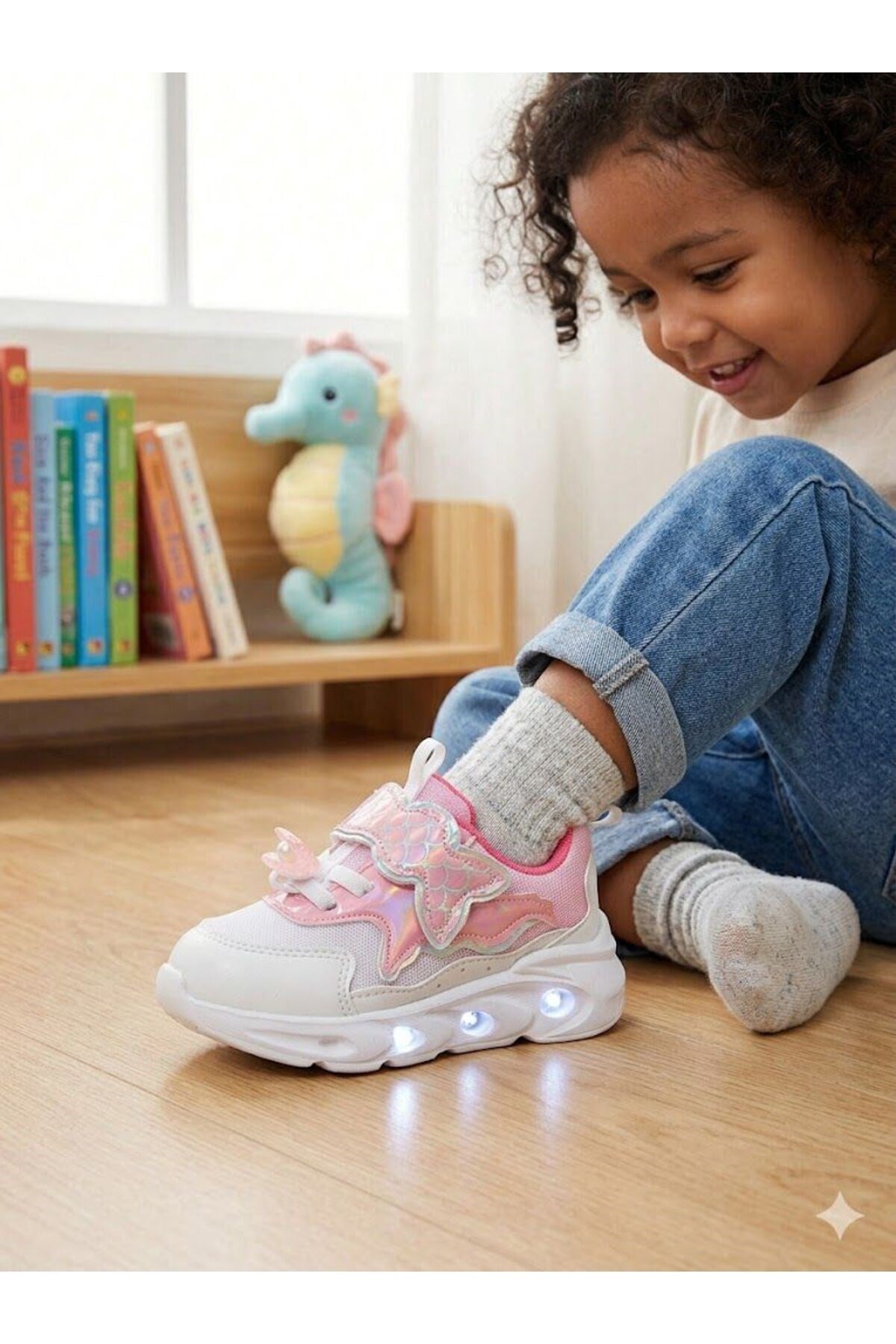 Arıa Ortopedik Kız Bebek Işıklı Rahat Sneaker